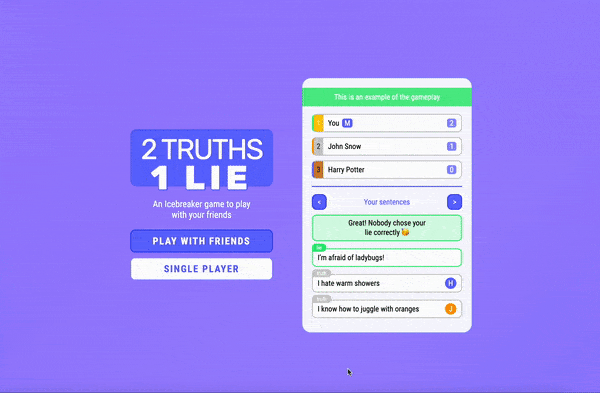 2 Truths 1 Lie